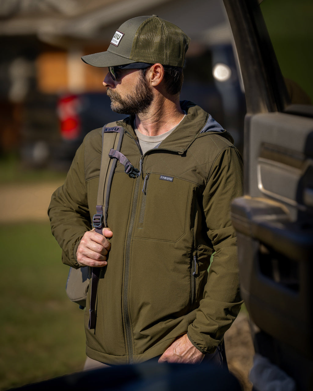 Transit Packable Hooded Jacket | Gunmetal/Stone