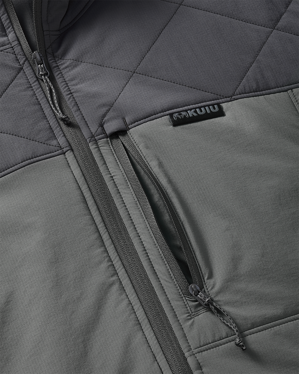 Transit Packable Hooded Jacket | Gunmetal/Stone