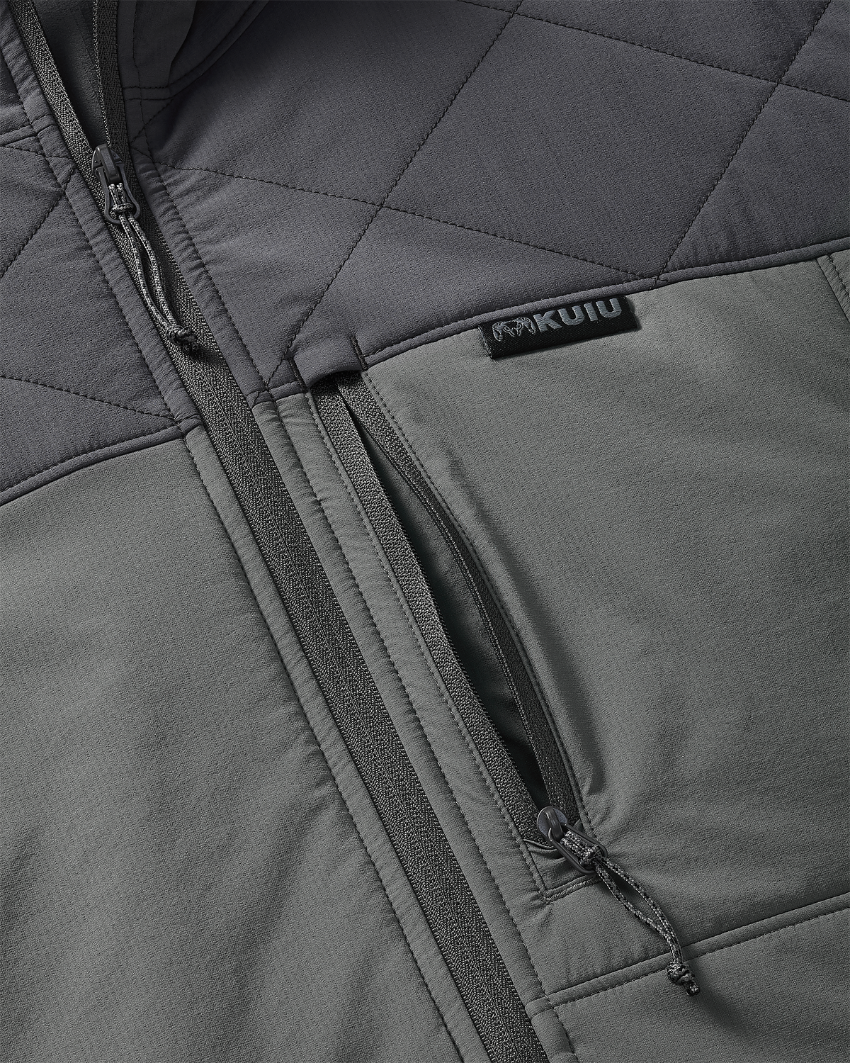Transit Packable Hooded Jacket | Gunmetal/Stone