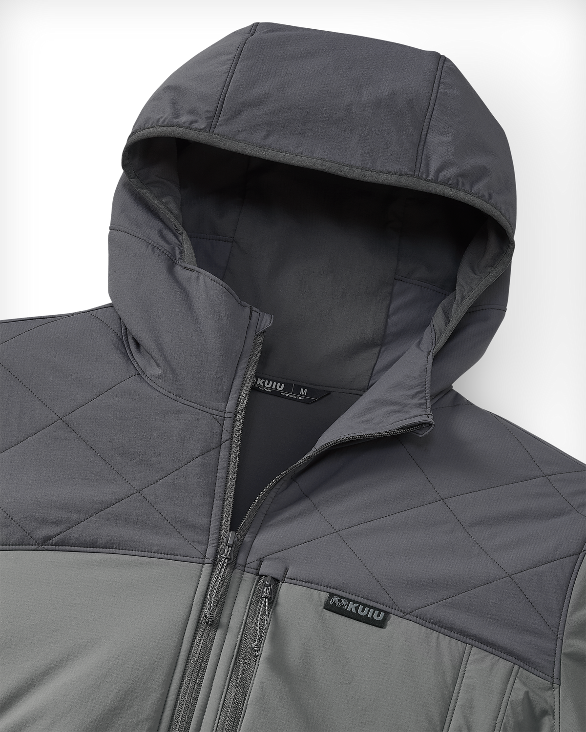 Transit Packable Hooded Jacket | Gunmetal/Stone
