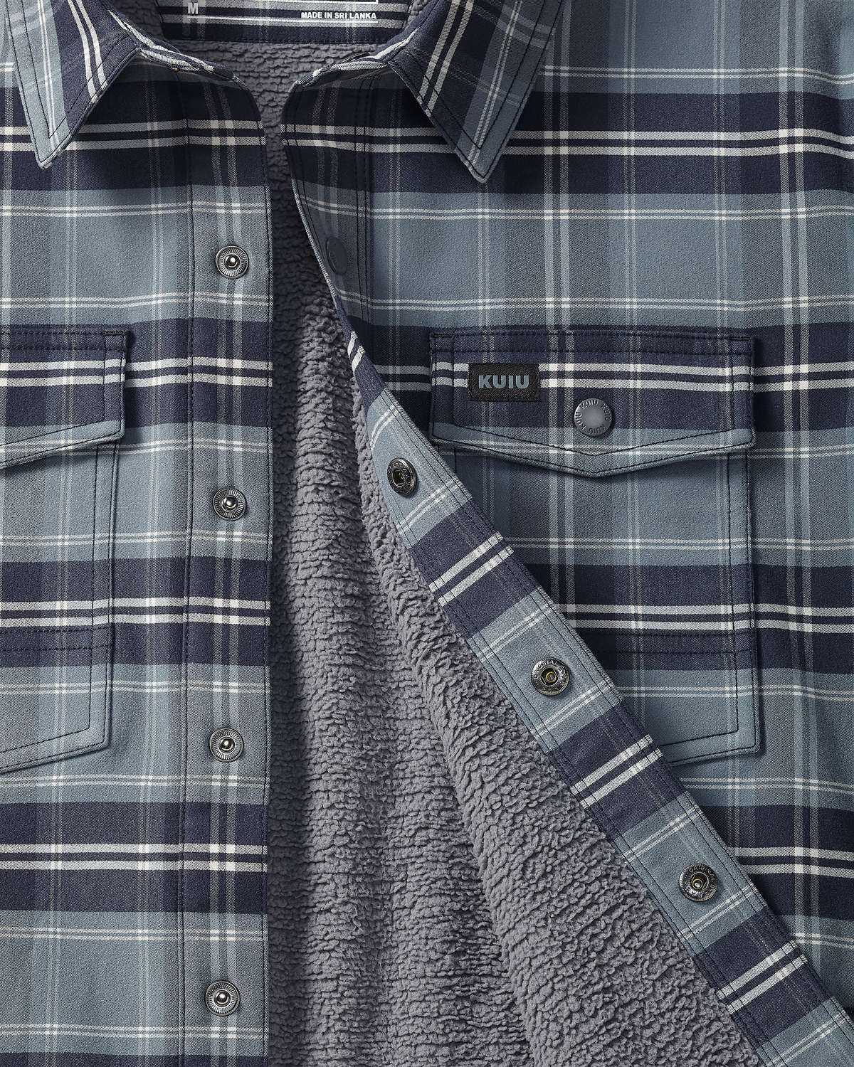 Field Flannel Fleece Shirt Jacket | Steel Blue Framework