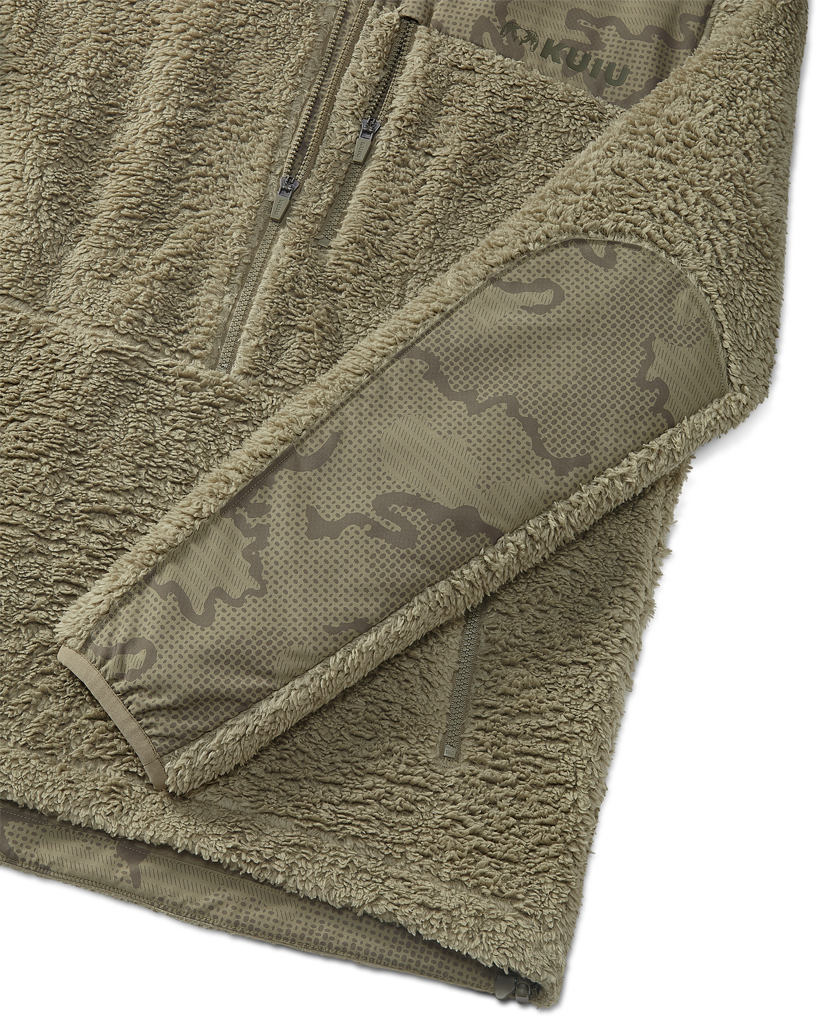 Sherpa Fleece Zip Pullover | Arctic Shadow Tonal