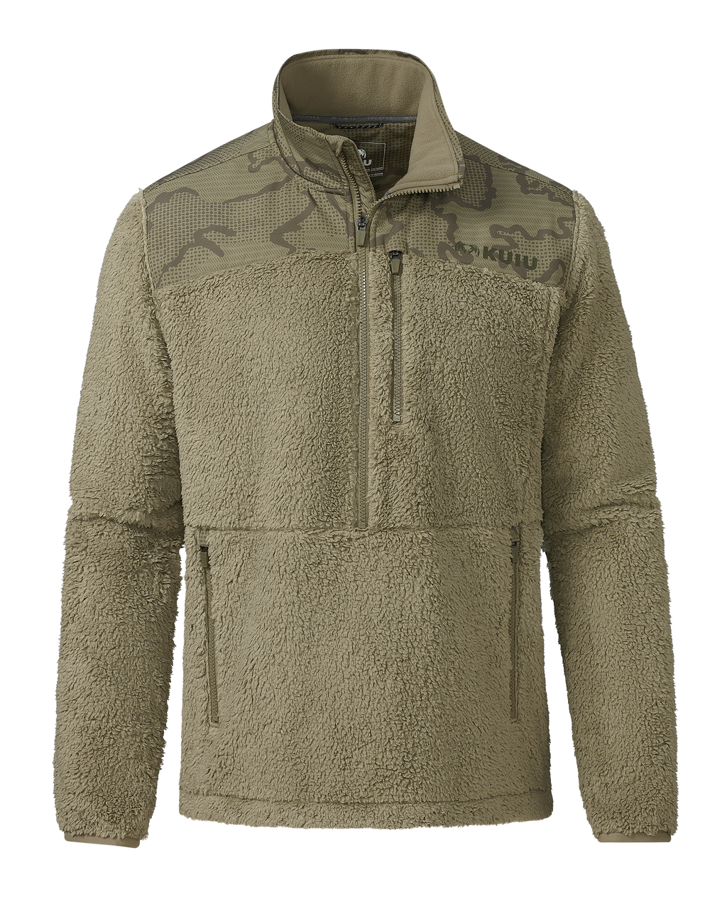 Sherpa Fleece Zip Pullover | Arctic Shadow Tonal