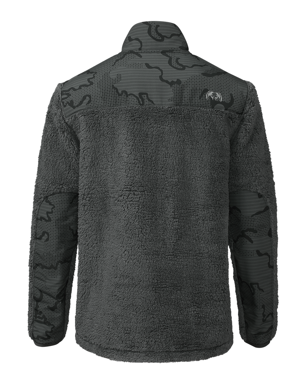 Sherpa Fleece Zip Pullover | Gunmetal Tonal