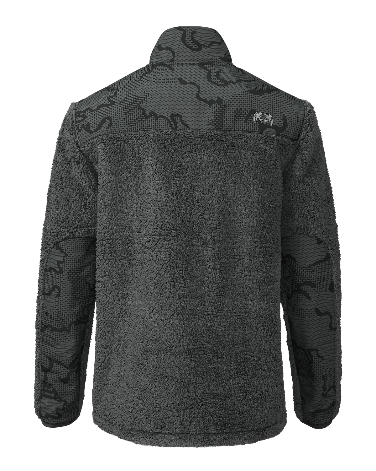 Sherpa Fleece Zip Pullover | Gunmetal Tonal