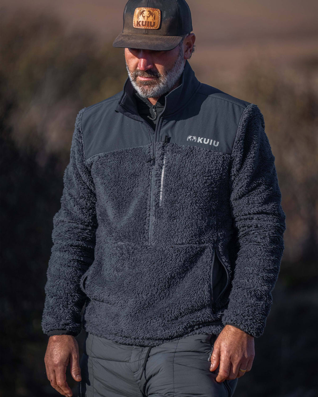 Sherpa Fleece Zip Pullover | Arctic Shadow Tonal