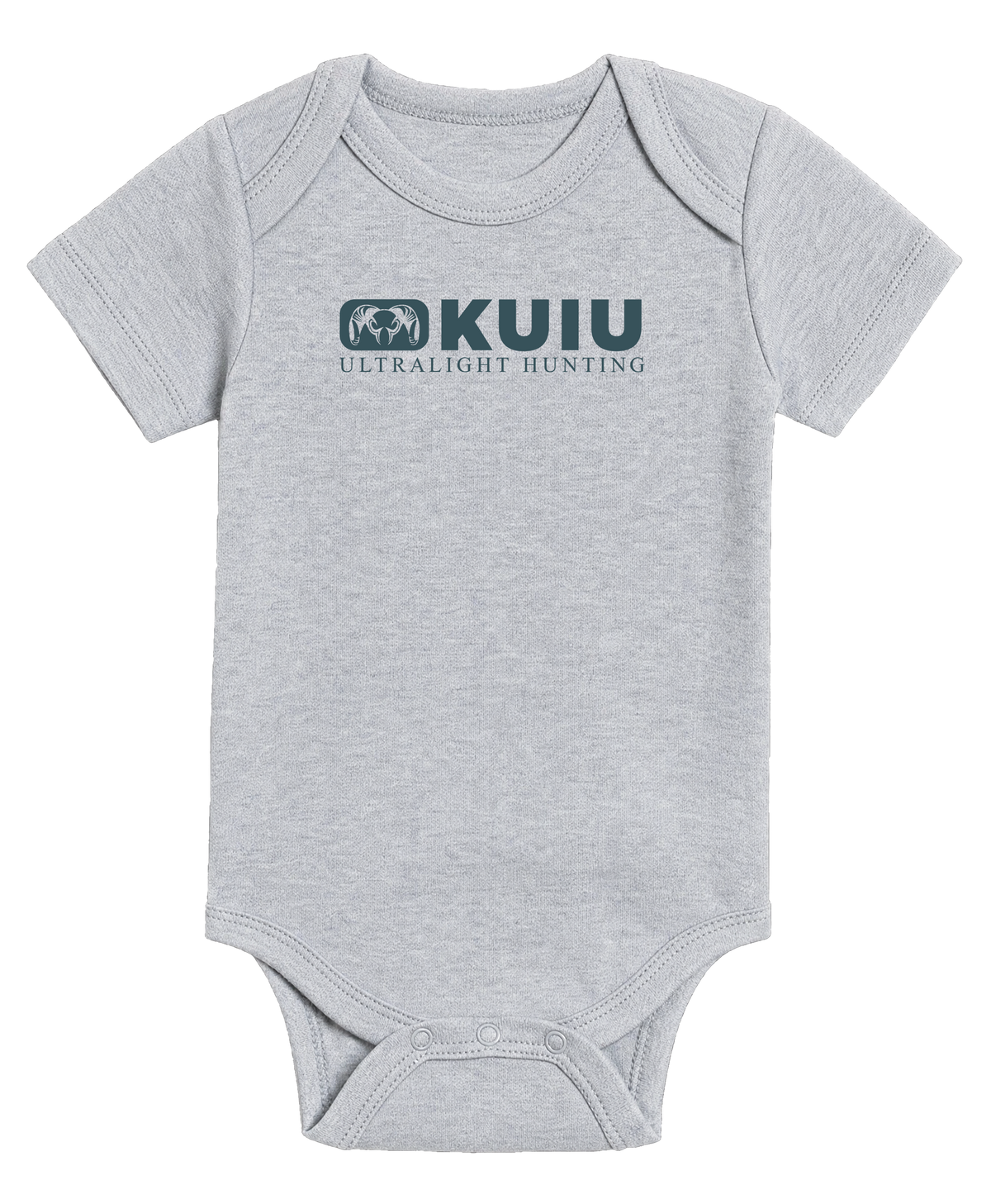 KUIU Block Logo Baby One-Piece | Heather Grey