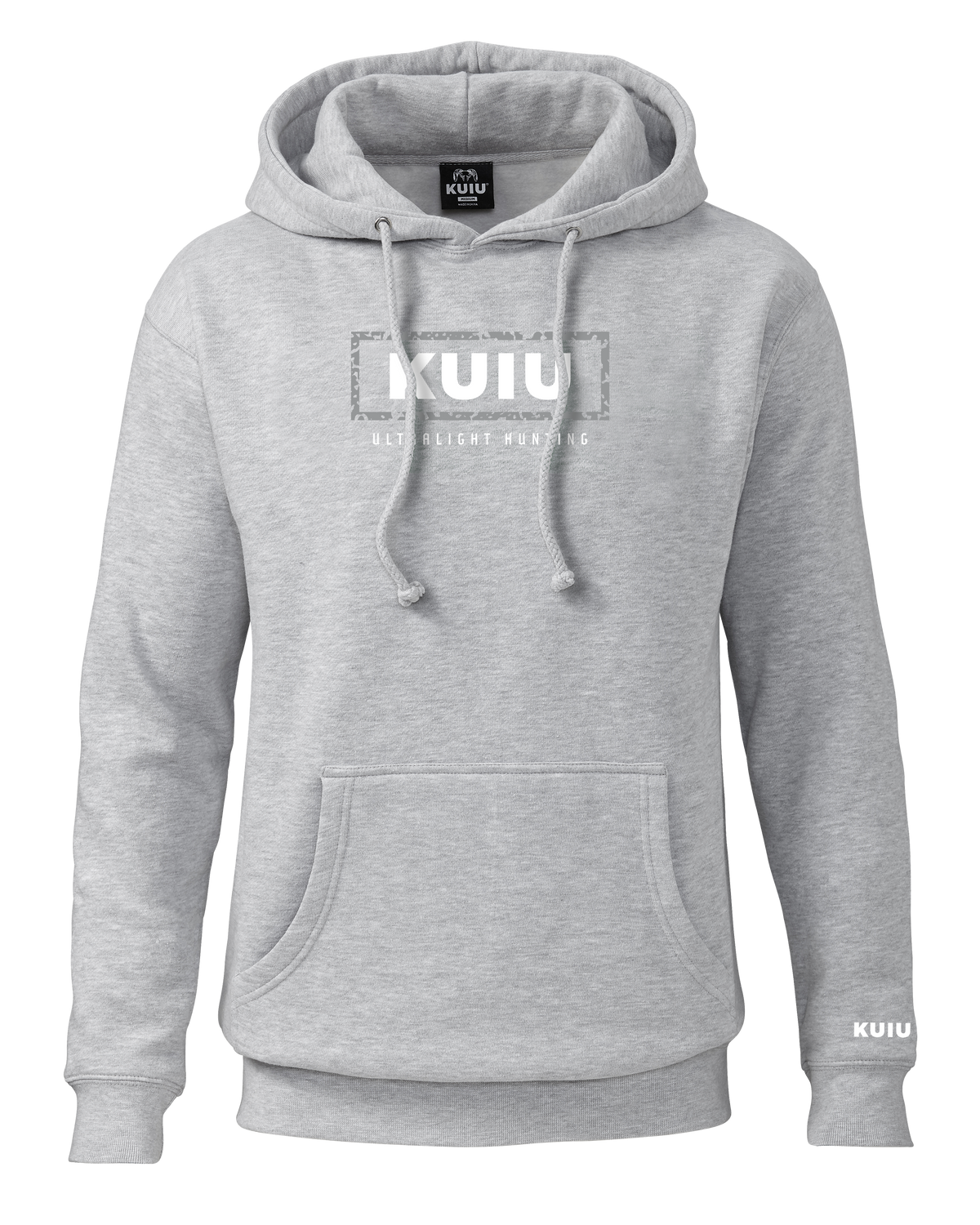 KUIU Box Logo Hoodie | Heather Grey