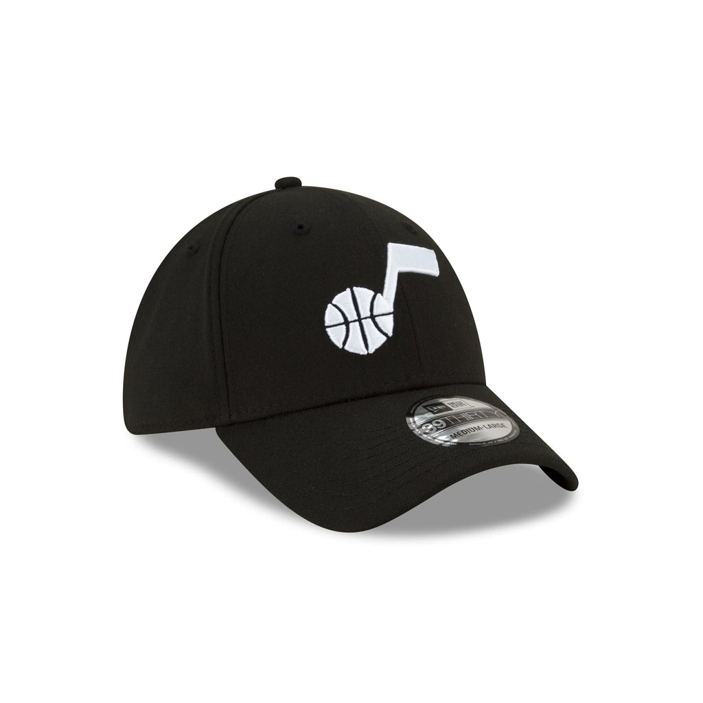 Utah Jazz Team Classic Black 39THIRTY Stretch Fit Hat