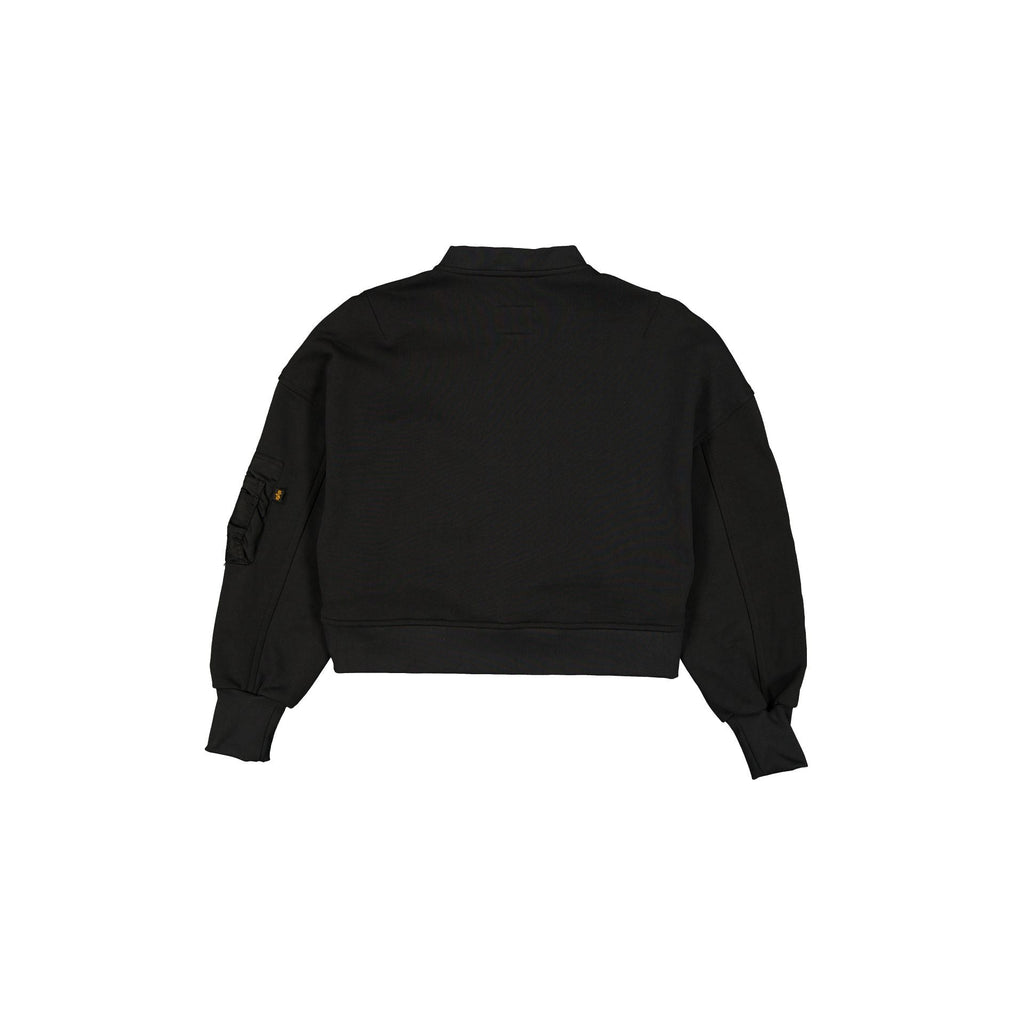 Alpha Industries x Las Vegas Raiders Black Women's Full Zip Cropped Fleece Jacket