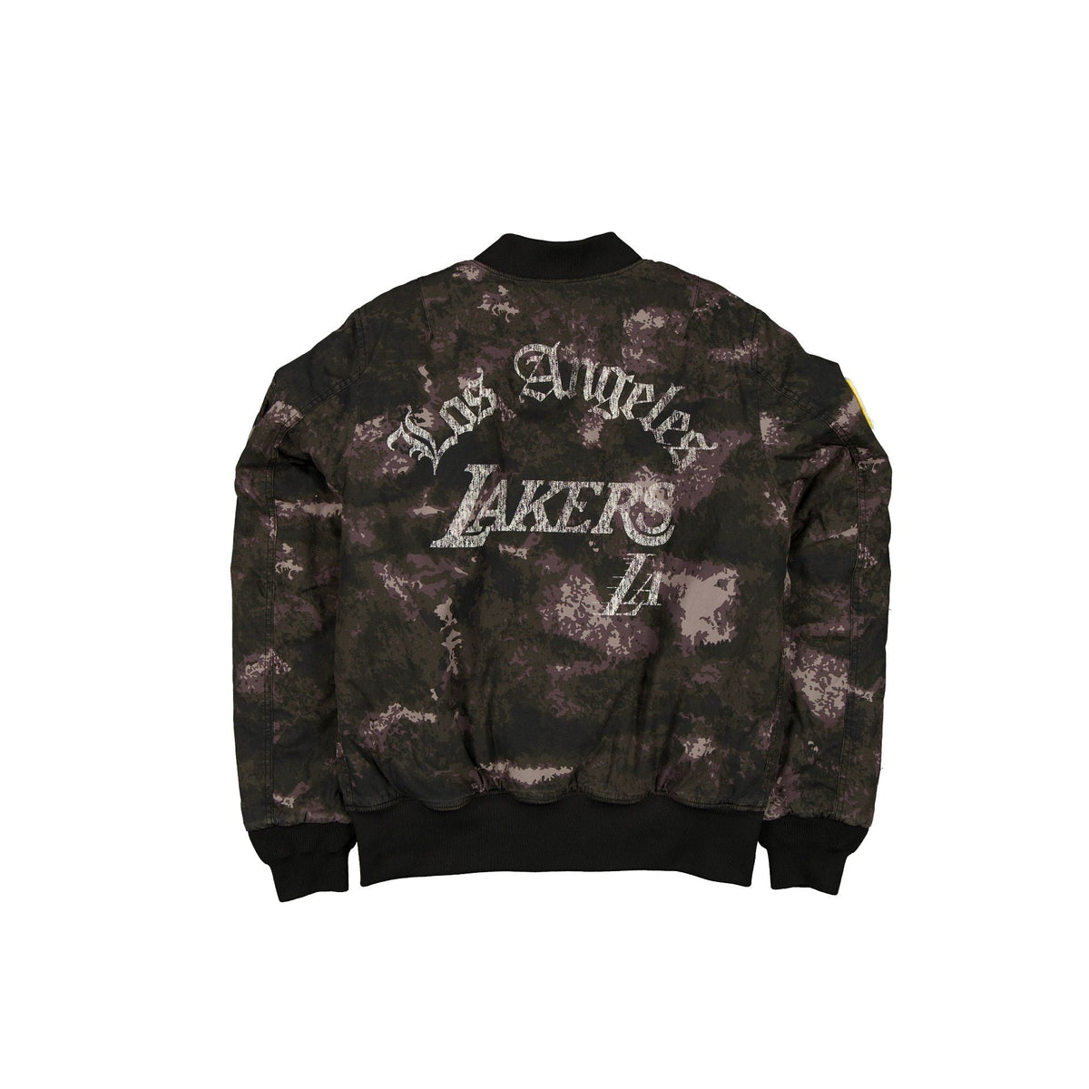 Alpha Industries x Los Angeles Lakers Black Camo MA-1 Bomber Jacket