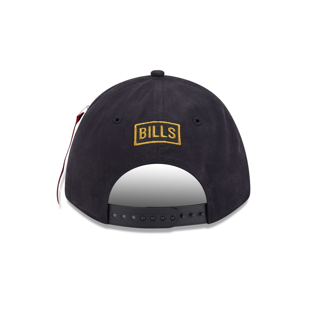 Alpha Industries x Buffalo Bills Black 9FORTY M-Crown A-Frame Snapback Hat
