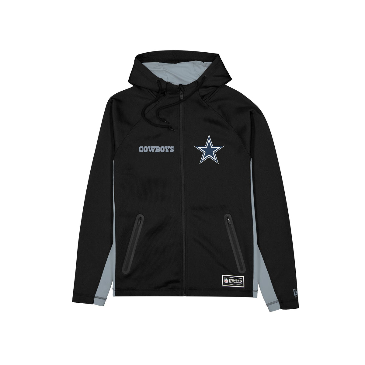 Dallas Cowboys Combine Black Full-Zip Hoodie