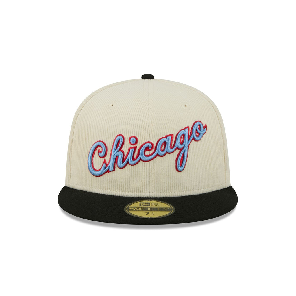 Chicago Bulls 2025 City Edition Chrome White Corduroy 59FIFTY Fitted Hat