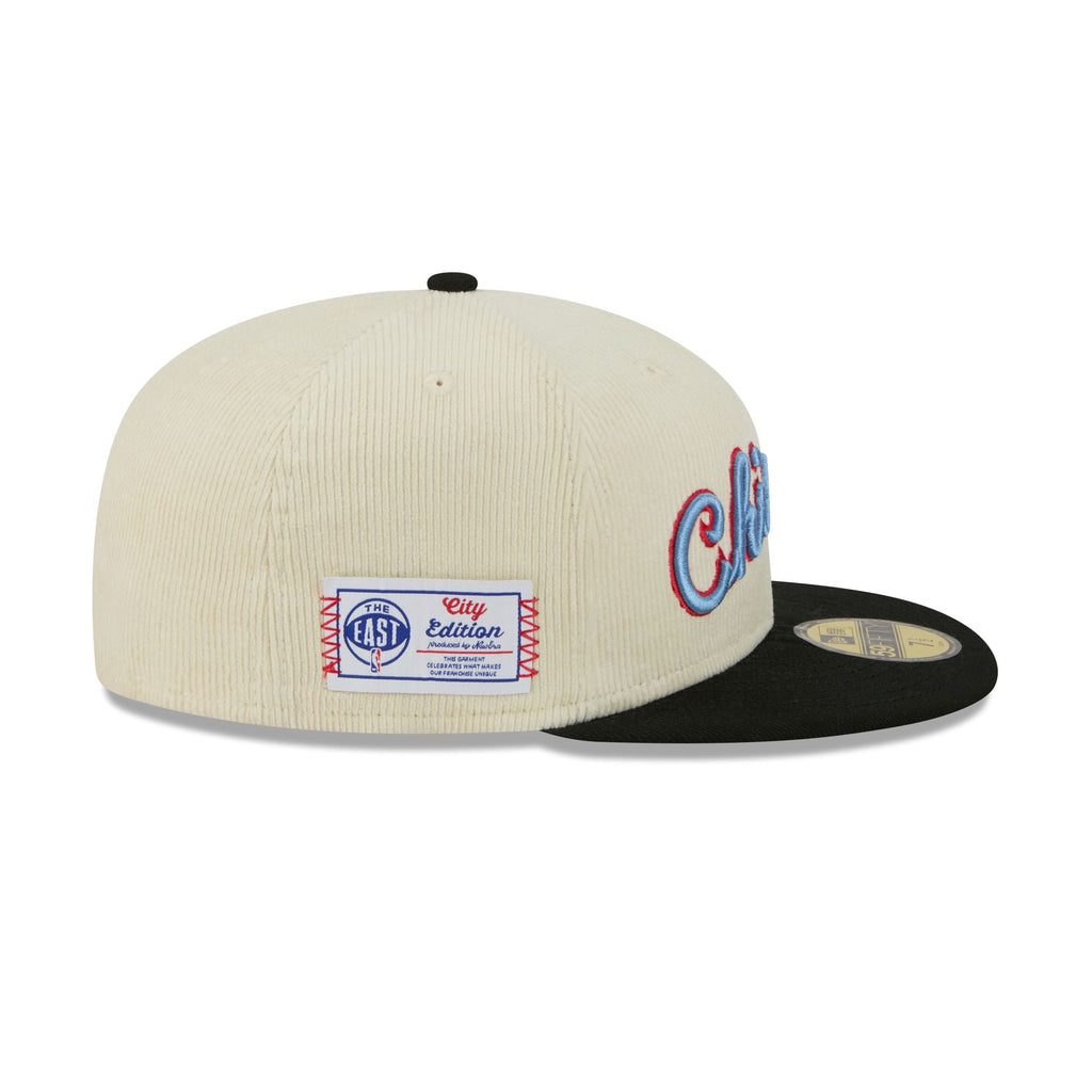Chicago Bulls 2025 City Edition Chrome White Corduroy 59FIFTY Fitted Hat