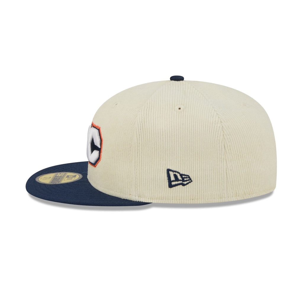 Oklahoma City Thunder 2025 City Edition Chrome White Corduroy 59FIFTY Fitted Hat