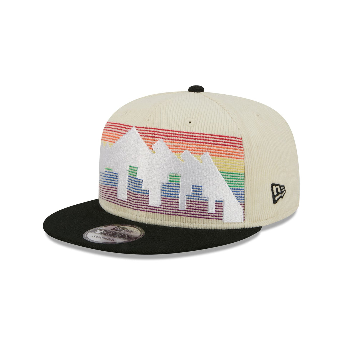 Denver Nuggets 2025 City Edition Chrome White Corduroy 9FIFTY Snapback Hat