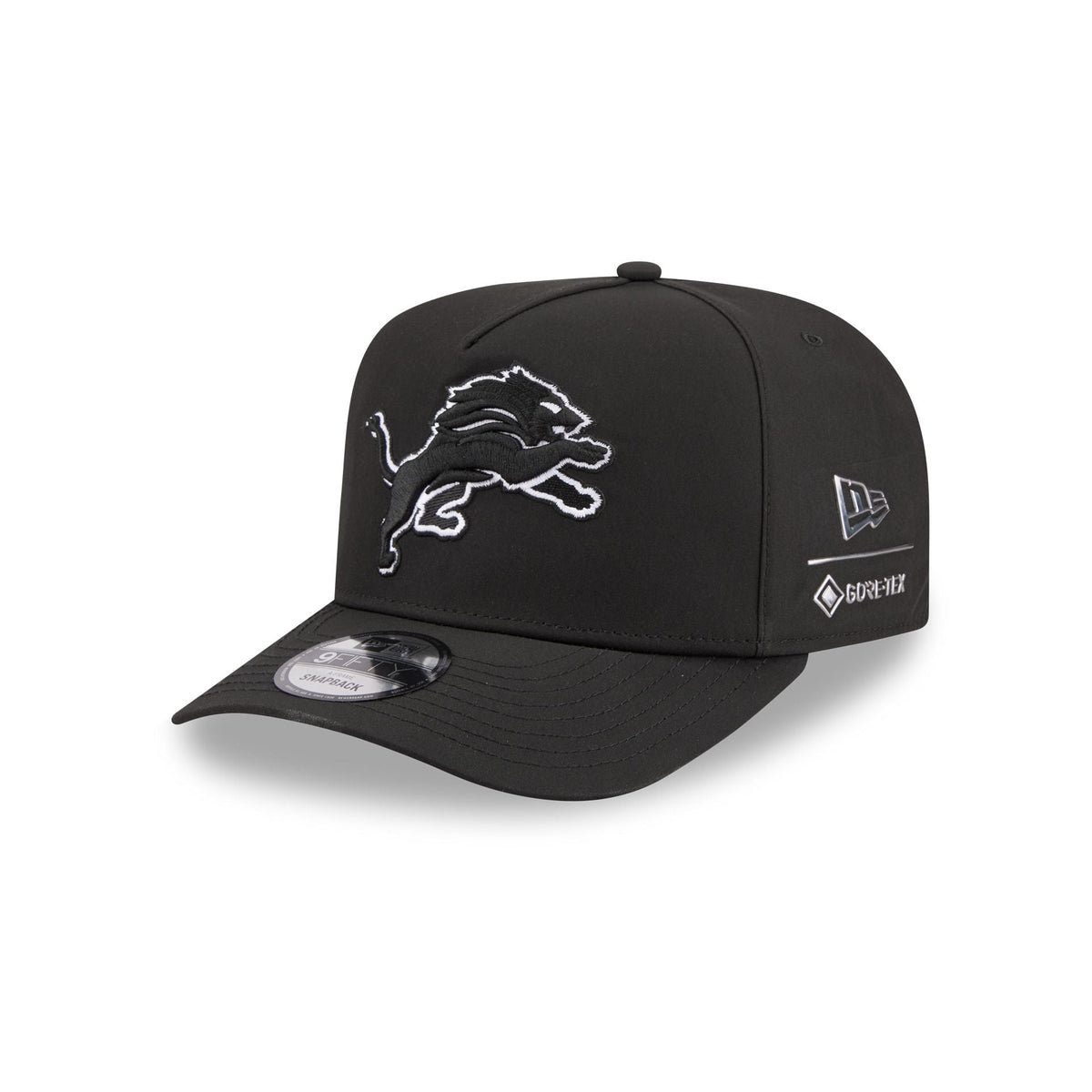 Detroit Lions GORE-TEX Black 9FIFTY A-Frame Snapback Hat