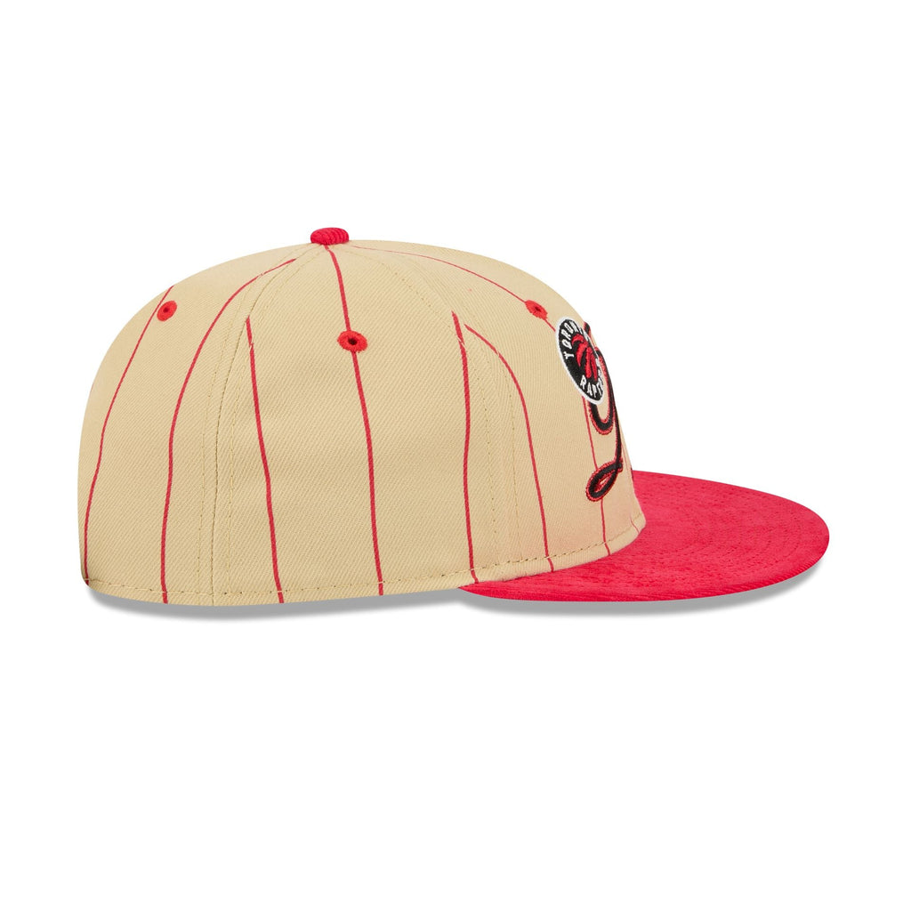 Toronto Raptors Pinstripe Script Retro Crown 9FIFTY Adjustable Hat