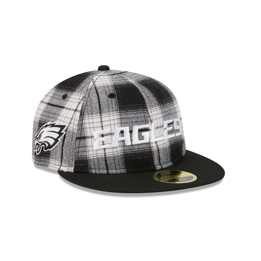 Philadelphia Eagles Grunge Plaid Retro Crown 59FIFTY Fitted Hat