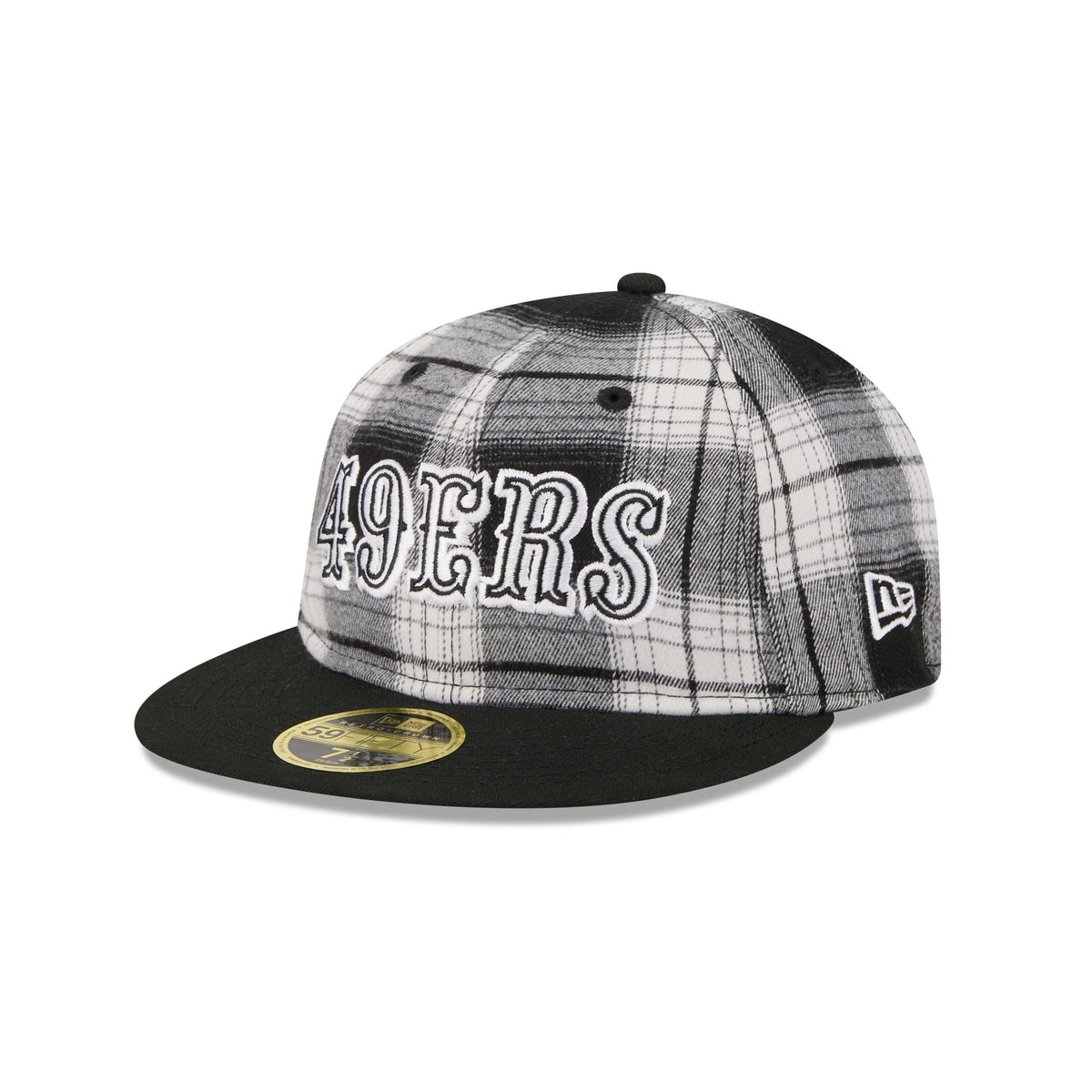 San Francisco 49ers Grunge Plaid Retro Crown 59FIFTY Fitted Hat