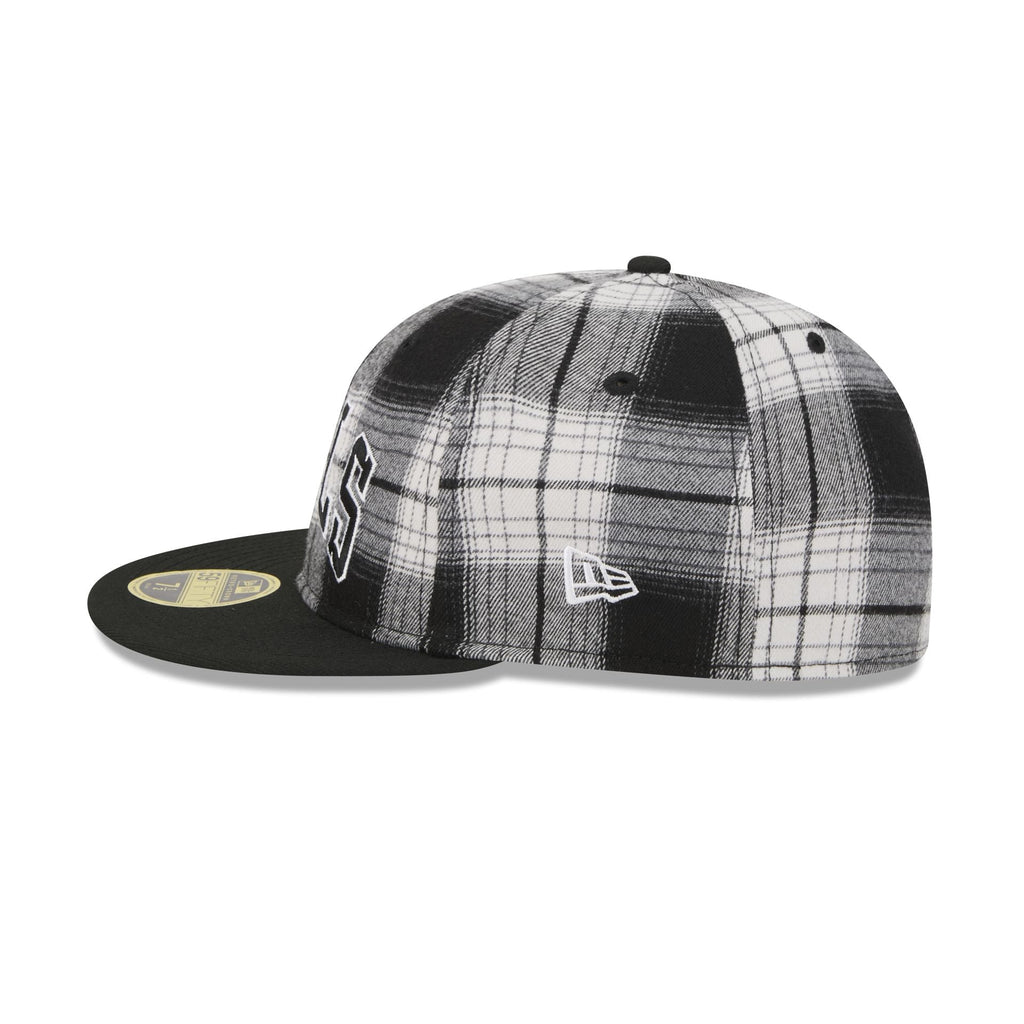 Chicago Bulls Grunge Plaid Retro Crown 59FIFTY Fitted Hat