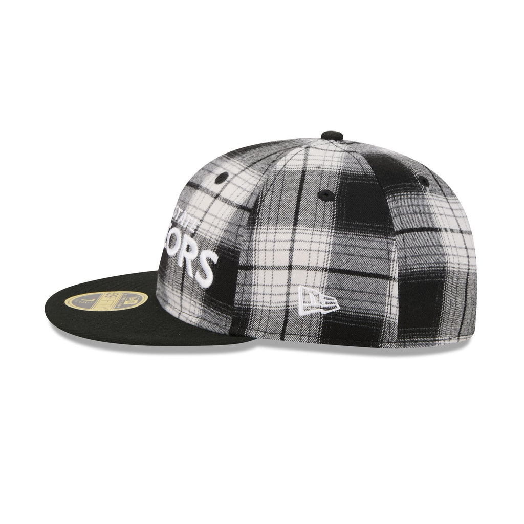 Golden State Warriors Grunge Plaid Retro Crown 59FIFTY Fitted Hat