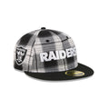 Las Vegas Raiders Grunge Plaid Retro Crown 59FIFTY Fitted Hat