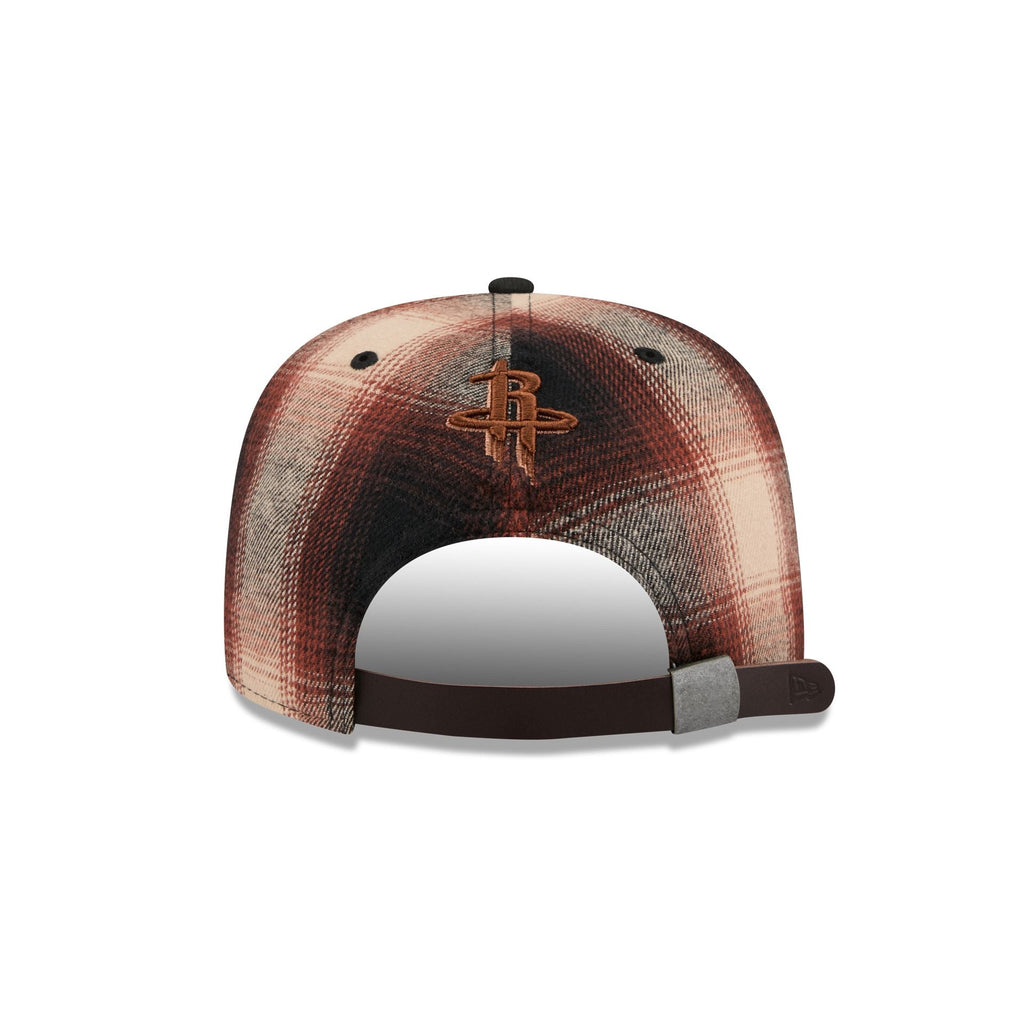 Houston Rockets Grunge Plaid 9FIFTY A-Frame Adjustable Hat