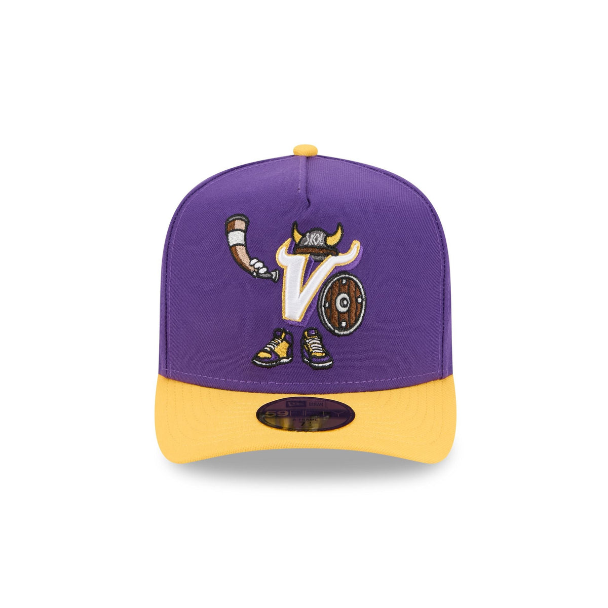 Minnesota Vikings Cartoon 59FIFTY A-Frame Fitted Hat