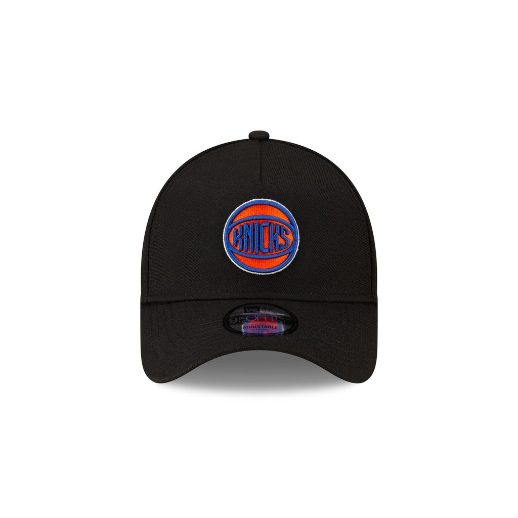 Malbon x New York Knicks Black 9FORTY A-Frame Snapback Hat