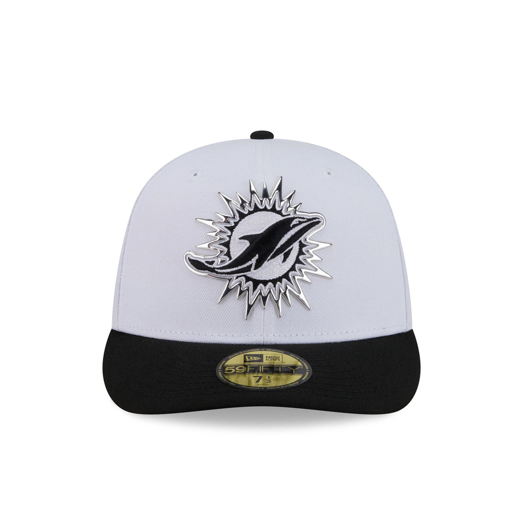 Miami Dolphins 2026 Draft Black and White 59FIFTY Fitted Hat