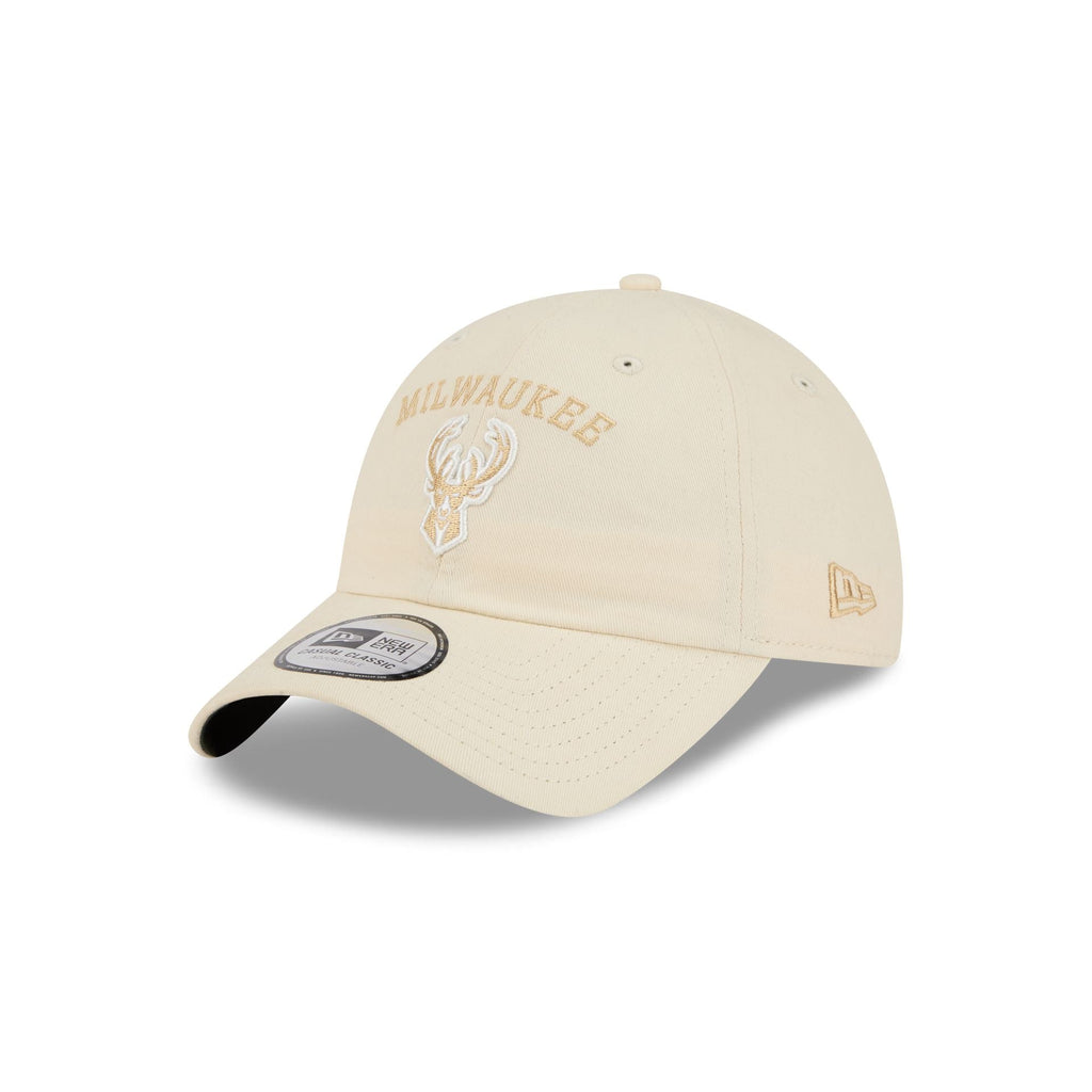 Milwaukee Bucks Team Logo Cream Casual Classic Adjustable Hat