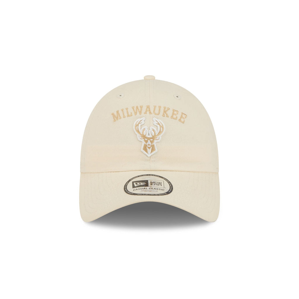 Milwaukee Bucks Team Logo Cream Casual Classic Adjustable Hat