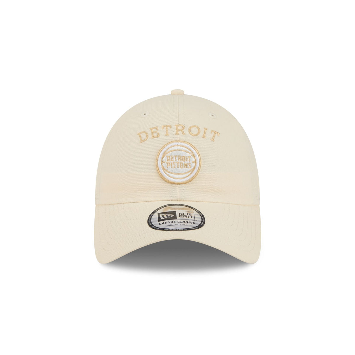 Detroit Pistons Team Logo Cream Casual Classic Adjustable Hat
