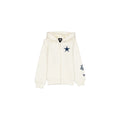 Dallas Cowboys Girls Chrome White Full-Zip Hoodie