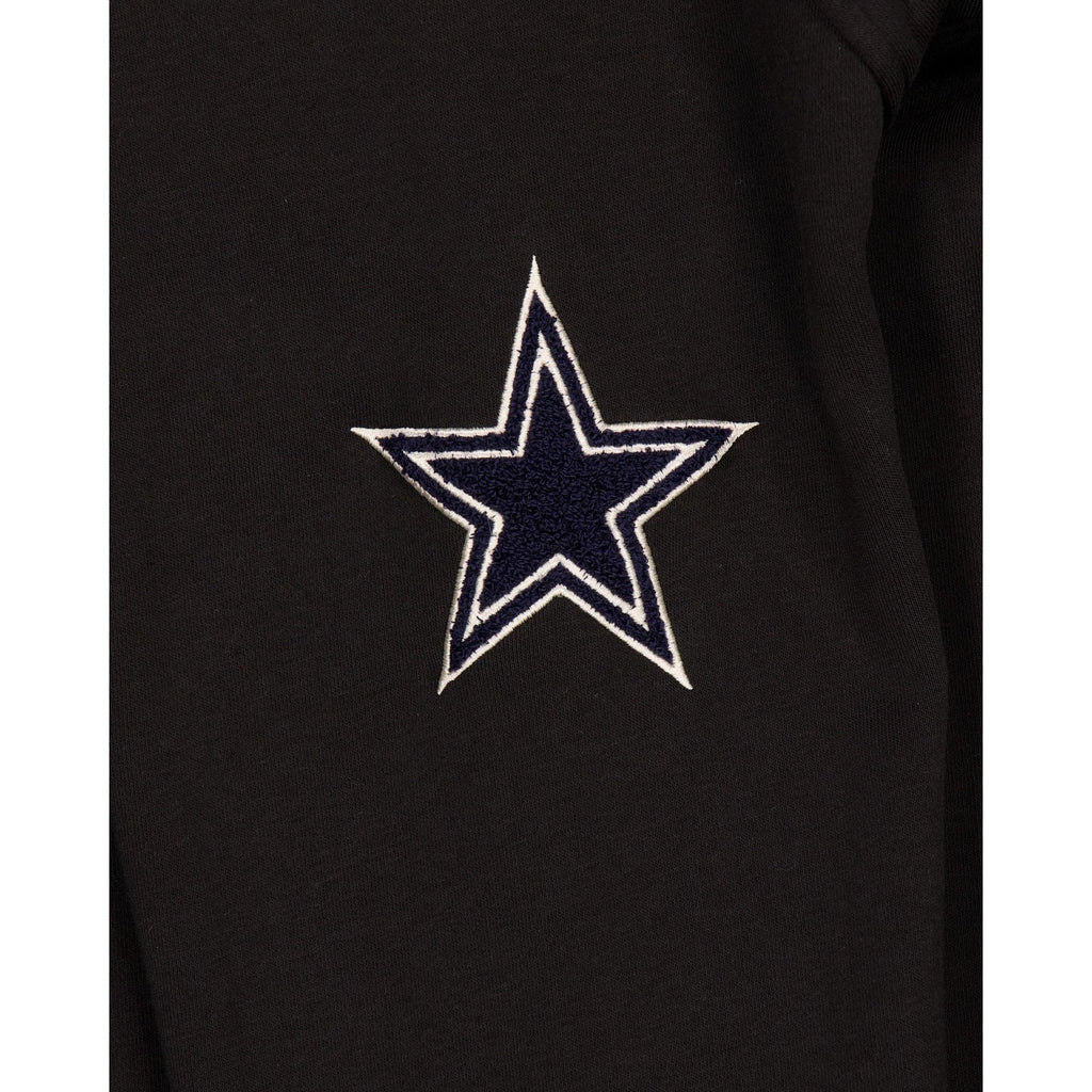 Dallas Cowboys Throwback Boucle Black Crewneck