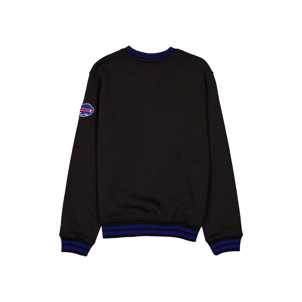 Buffalo Bills Throwback Boucle Black Crewneck