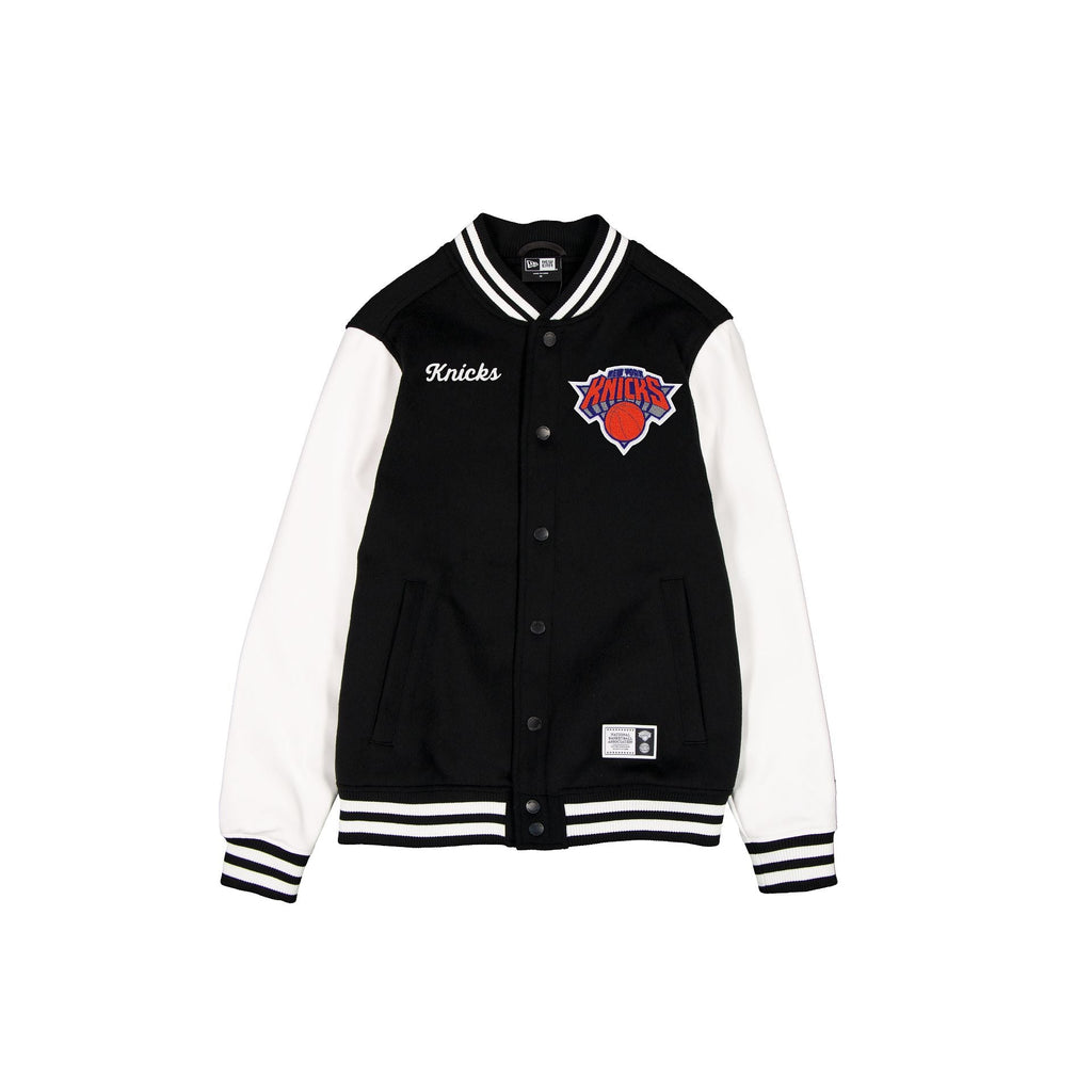 New York Knicks Black & White Varsity Jacket