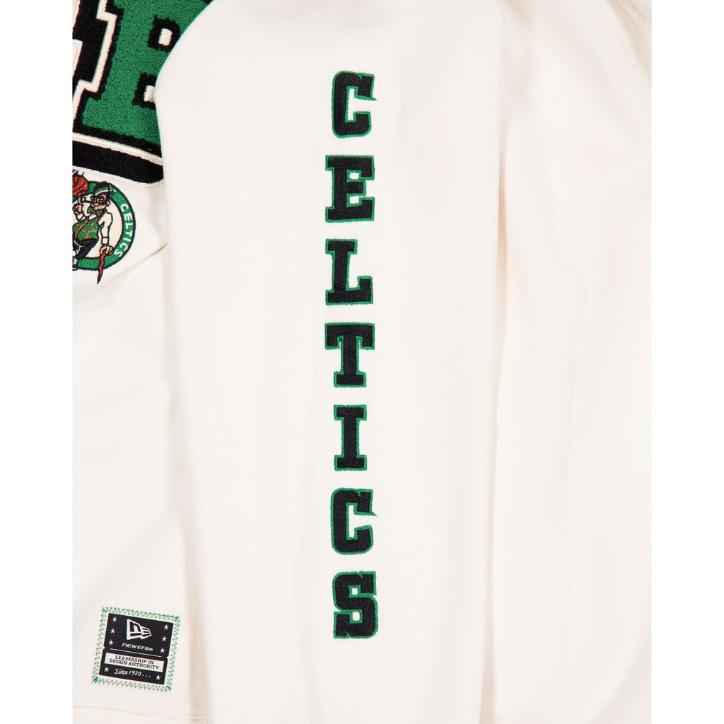 Boston Celtics Women's Chrome White Varsity Crewneck