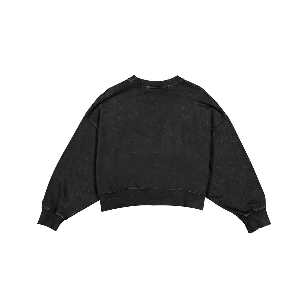 Chicago Bulls Women's Throwback Cropped Washed Crewneck