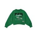 Philadelphia Eagles Women's Throwback Cropped Washed Crewneck
