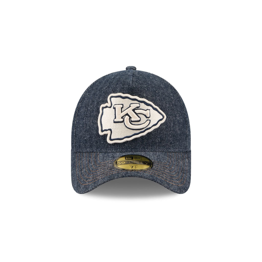 Kansas City Chiefs Denim 59FORTY A-Frame Fitted Hat