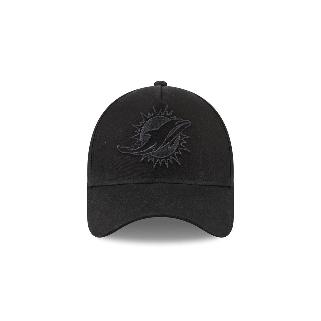 Miami Dolphins Waxed Canvas Black 59FORTY A-Frame Fitted Hat