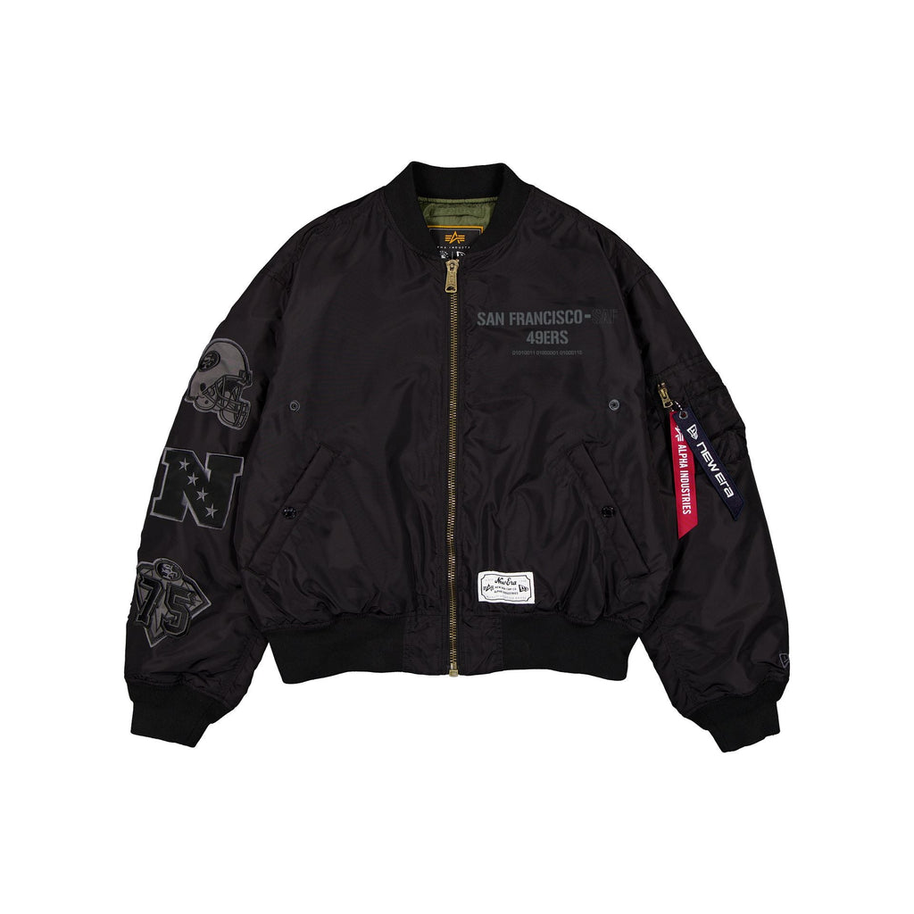 Alpha Industries x San Francisco 49ers Black 2-in-1 MA-1 Flight Jacket + Vest