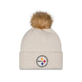 Pittsburgh Steelers Women's Sandy Linen Pom Knit Hat