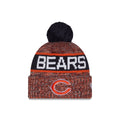 Chicago Bears Tri Color Pom Knit Hat