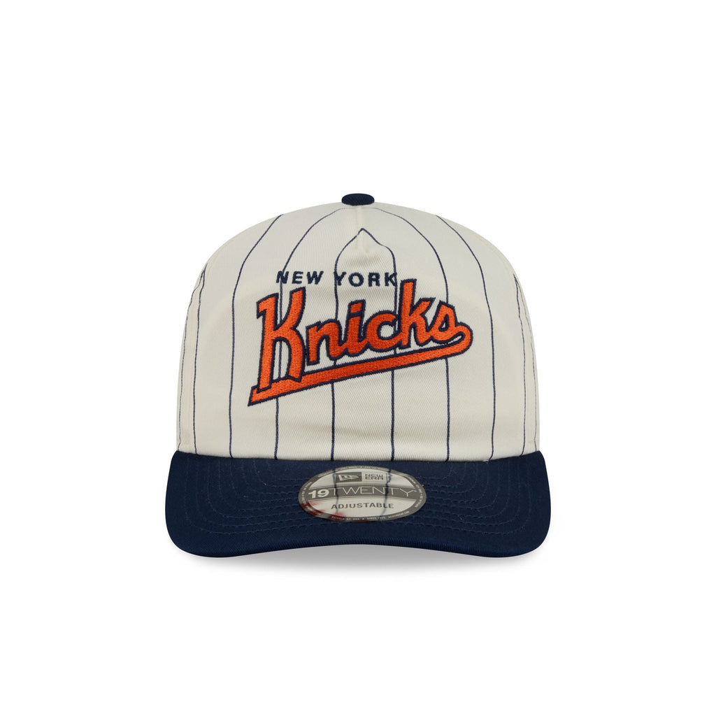 New York Knicks Chrome White Pinstripe 19TWENTY Snapback Hat