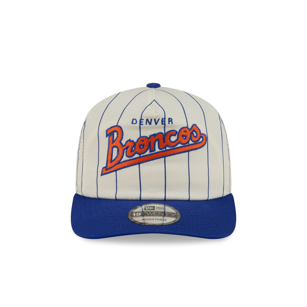 Denver Broncos Chrome White Pinstripe 19TWENTY Snapback Hat