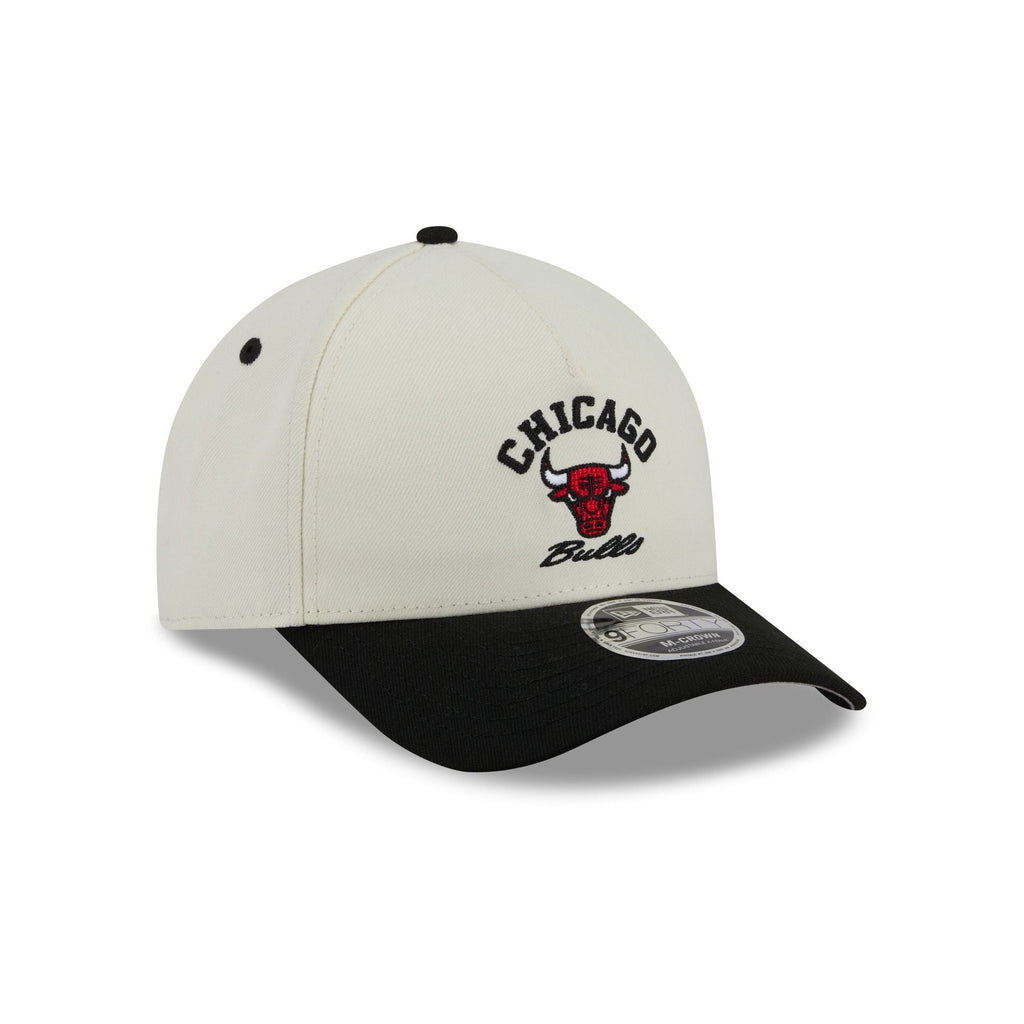 Chicago Bulls Arched Graphic Chrome White 9FORTY M-Crown A-Frame Snapback Hat